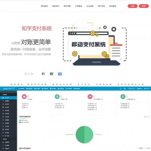 企业发卡系统源码蓝色UI模板+商户+手机端+对接易支付
